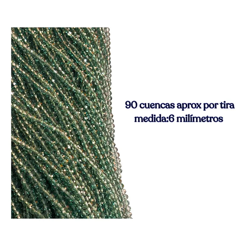 5 Tiras Cristal Checo Facetado 6mm Abalorio Bisutería 450pcs